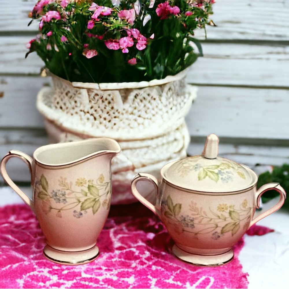 Vintage Noritake Essence Creamer and Sugar Set - Picture 1 of 8